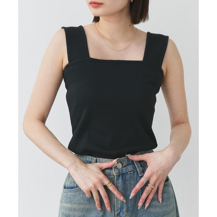 インナーちら見え防止 スクエアネックタンク | ad thie | 詳細画像38 