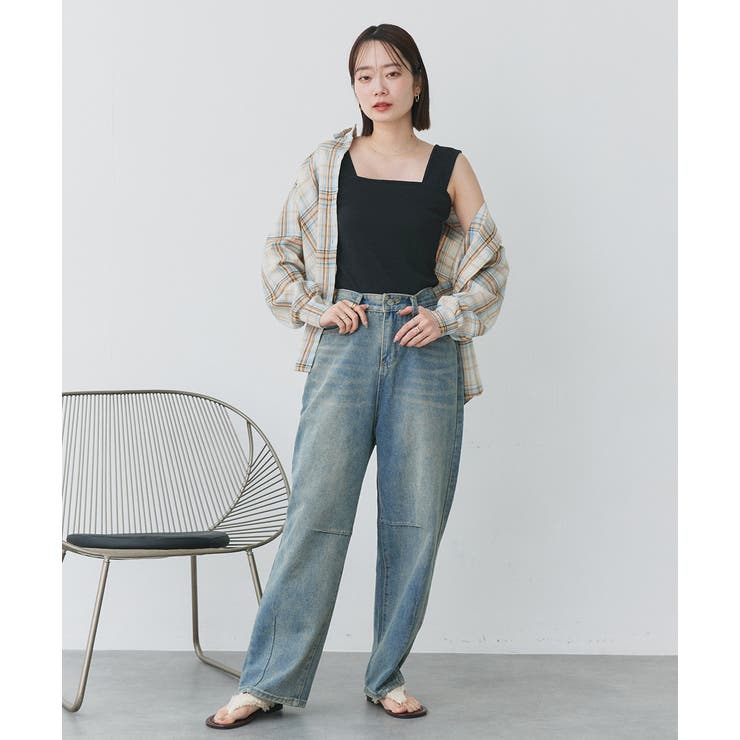 インナーちら見え防止 スクエアネックタンク | ad thie | 詳細画像40 