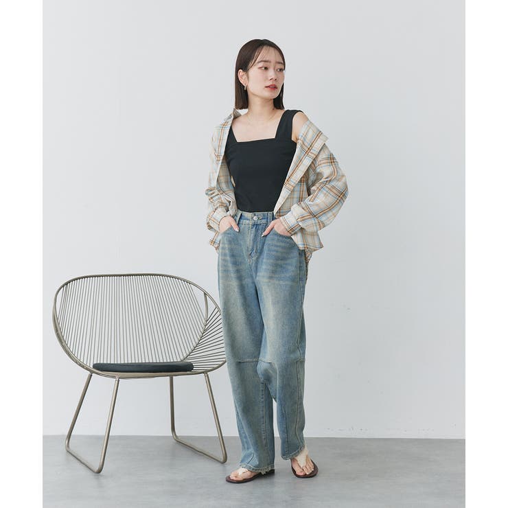 インナーちら見え防止 スクエアネックタンク | ad thie | 詳細画像41 