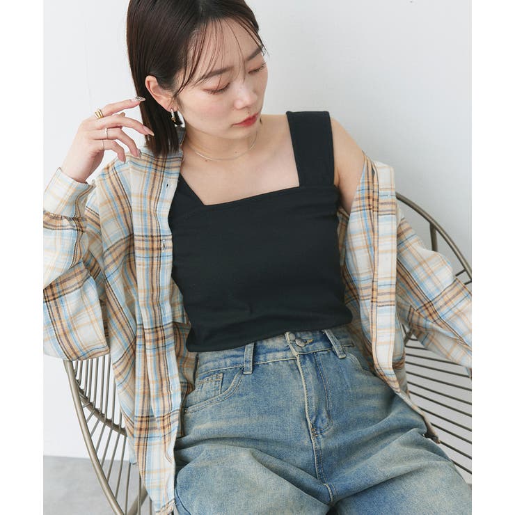 インナーちら見え防止 スクエアネックタンク | ad thie | 詳細画像42 