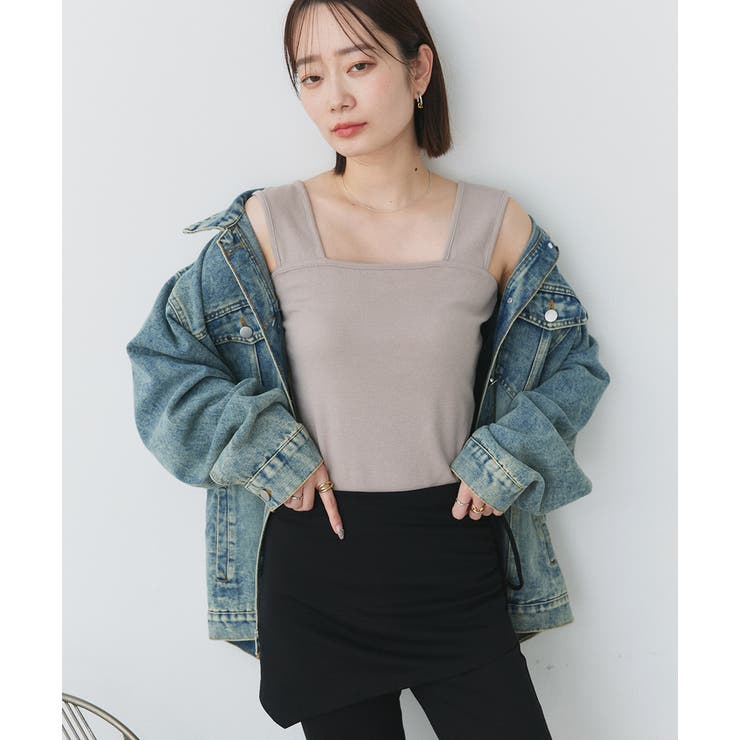 インナーちら見え防止 スクエアネックタンク | ad thie | 詳細画像46 