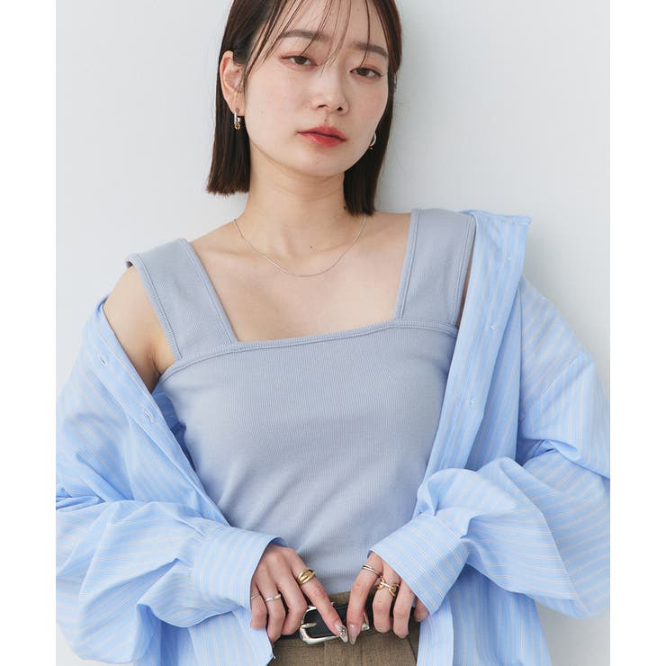 インナーちら見え防止 スクエアネックタンク | ad thie | 詳細画像52 