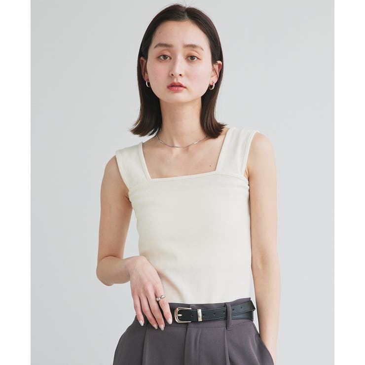 インナーちら見え防止 スクエアネックタンク | ad thie | 詳細画像61 