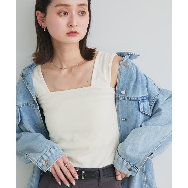 インナーちら見え防止 スクエアネックタンク | ad thie | 詳細画像67 