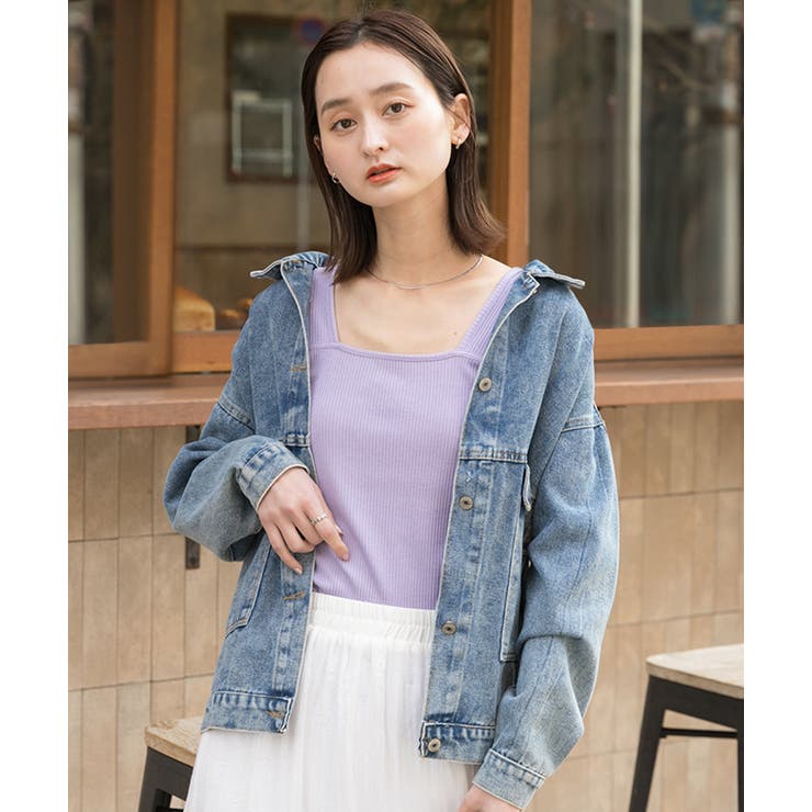 インナーちら見え防止 スクエアネックタンク | ad thie | 詳細画像73 