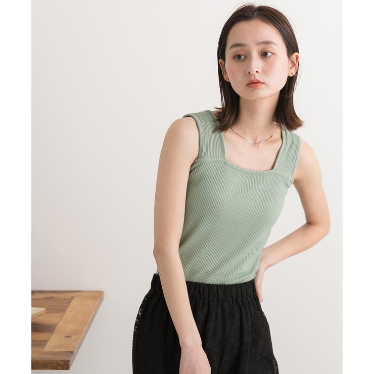 インナーちら見え防止 スクエアネックタンク | ad thie | 詳細画像75 