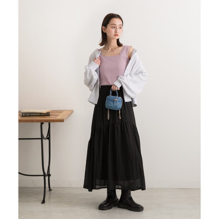 インナーちら見え防止 スクエアネックタンク | ad thie | 詳細画像77 