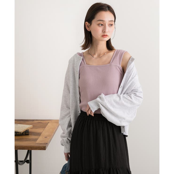 インナーちら見え防止 スクエアネックタンク | ad thie | 詳細画像79 