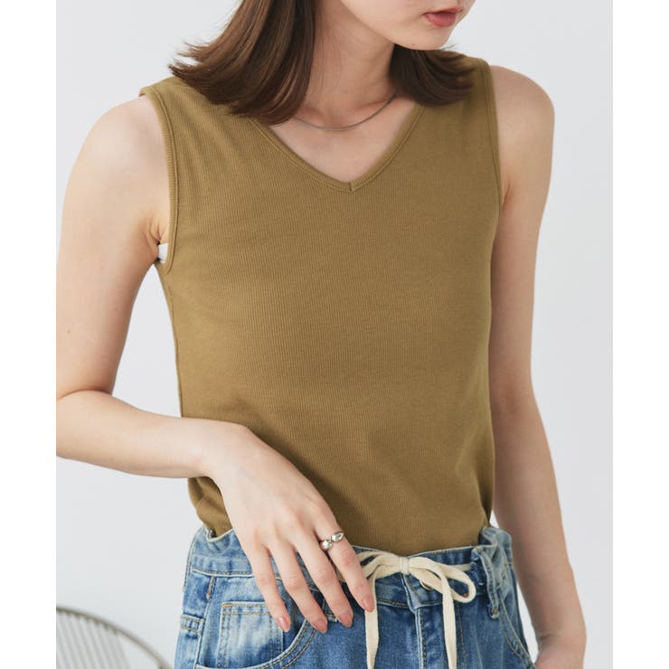 カーキ | 前後2WAYタンクトップ | ad thie