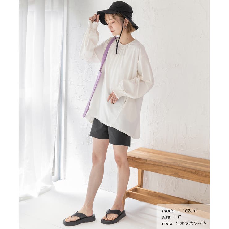 ラッシュガード UVカット シャーリングスリーブプルオーバー | ad thie | 詳細画像13 