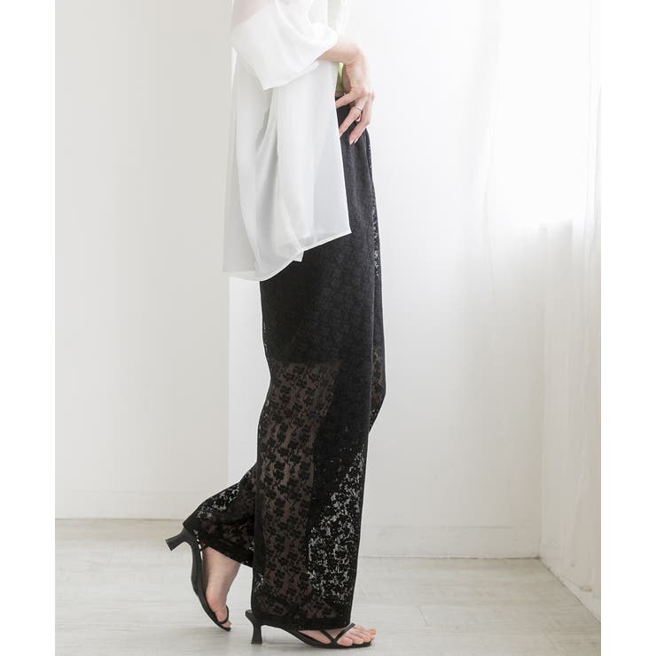 裏地付き・総レース  イージーパンツ | ad thie | 詳細画像14 