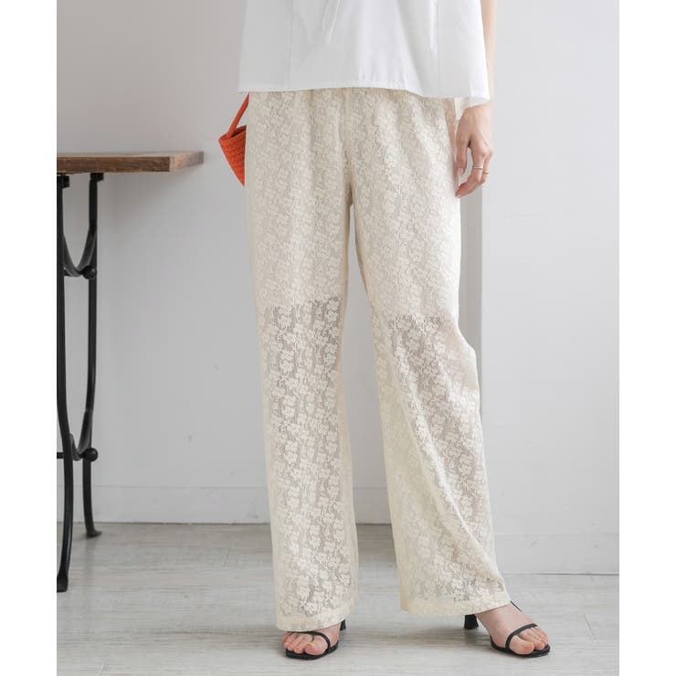 裏地付き・総レース  イージーパンツ | ad thie | 詳細画像3 