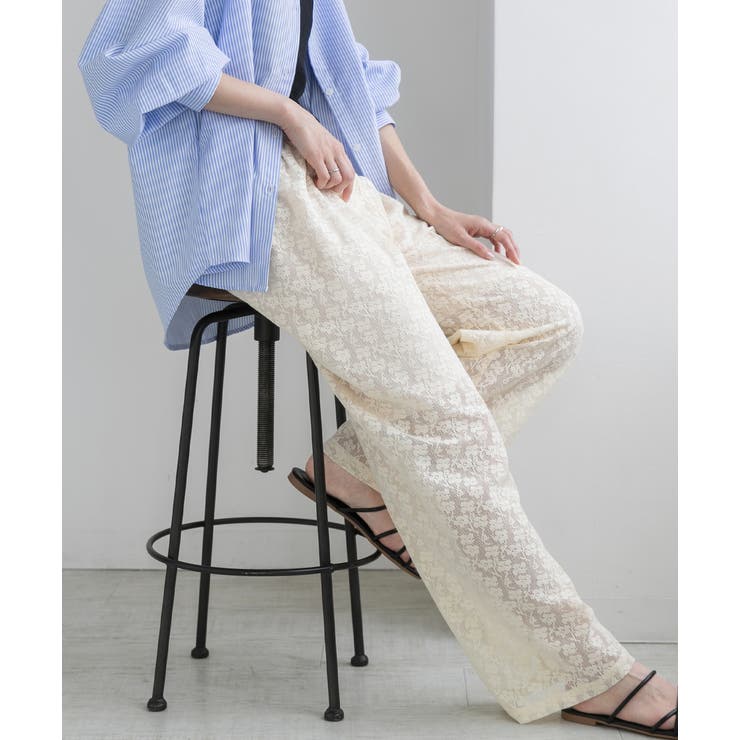 裏地付き・総レース  イージーパンツ | ad thie | 詳細画像9 