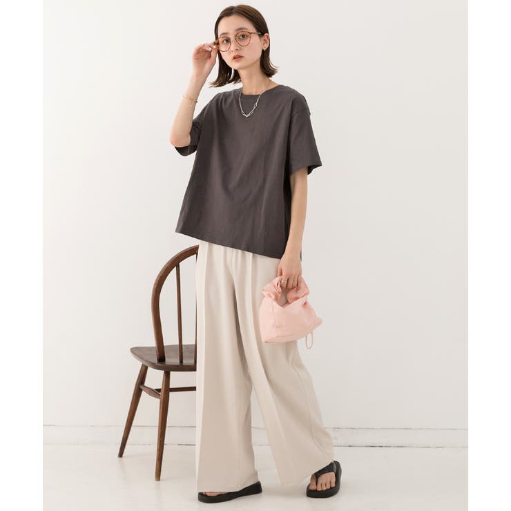 柔らかコットン100％ 無地 シンプルTシャツ | ad thie | 詳細画像13 