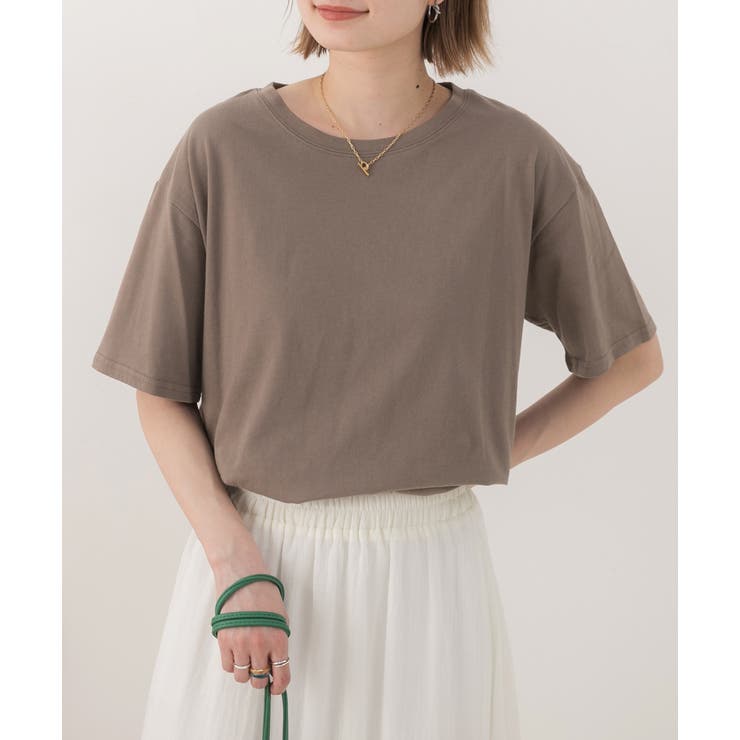 ダークブラウン | 柔らかコットン100％ 無地 シンプルTシャツ | ad thie