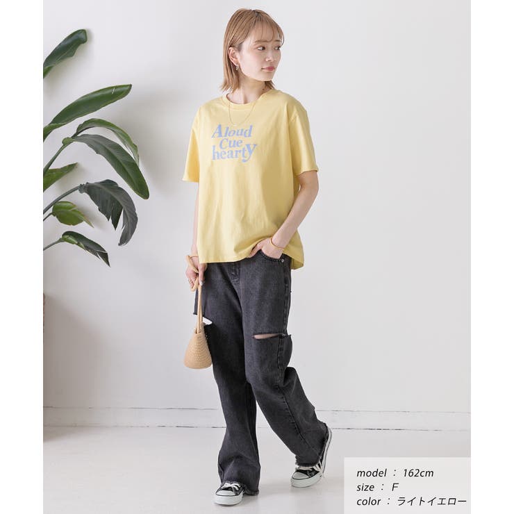 柔らかコットン100％ ロゴプリントTシャツ | ad thie | 詳細画像19 