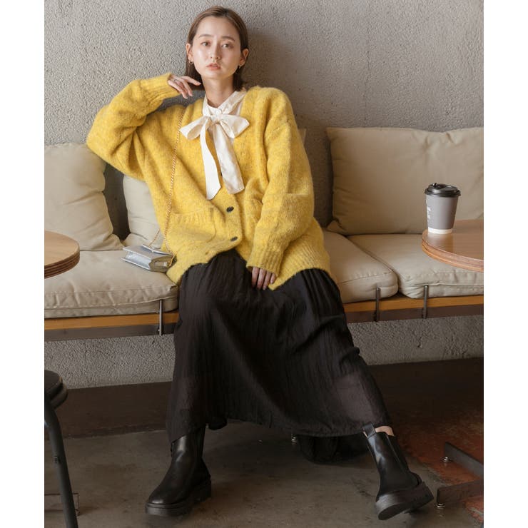 ボリュームスリーブ ボウタイリボンブラウス | ad thie | 詳細画像8 