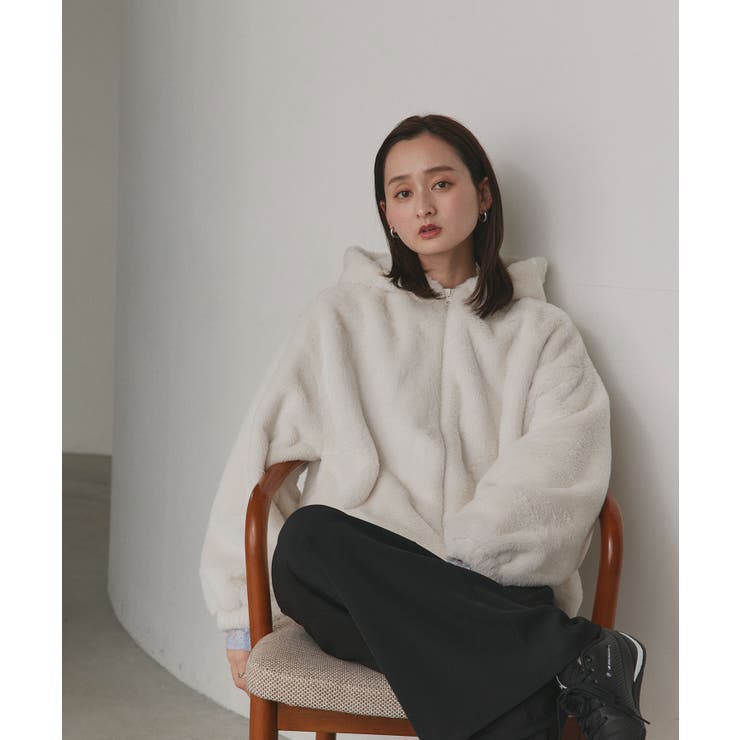 フード付きファーブルゾン | ad thie | 詳細画像13 