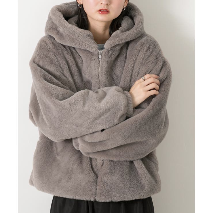 boohoo(ブーフー) テディ フード付 ファー コート 関税送料込 boohoo(ブーフー) テディ フード付 ファー コート 関税送料込