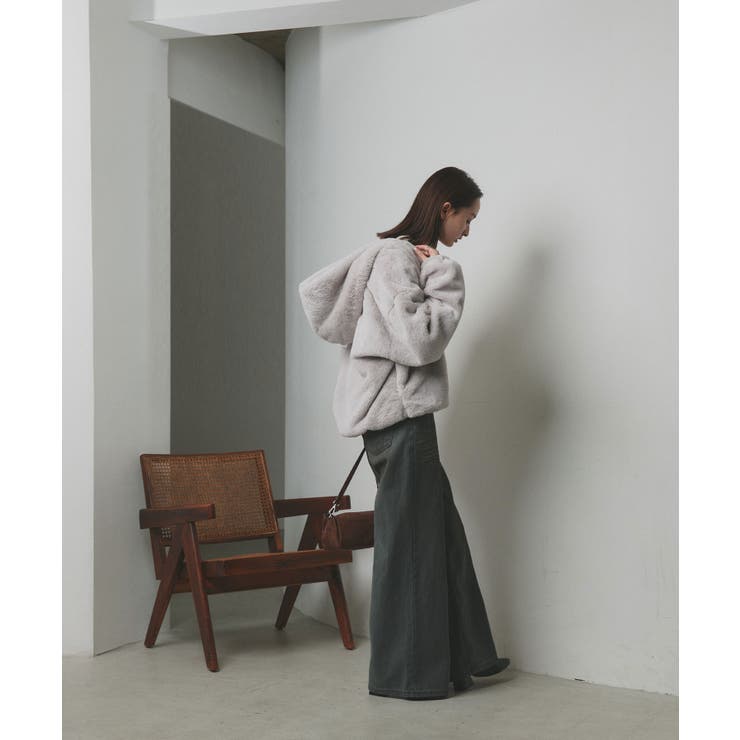 フード付きファーブルゾン[品番：ADEW0004245]｜ad thie（アドティエ