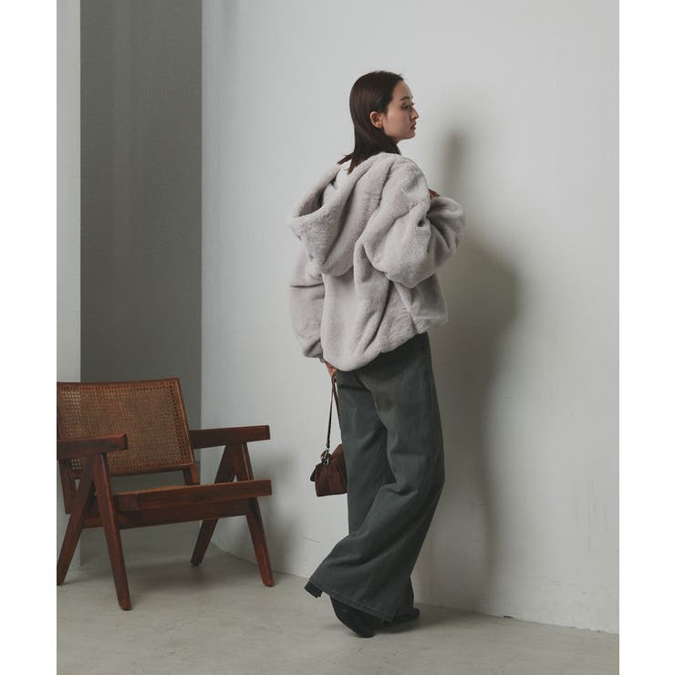 フード付きファーブルゾン[品番：ADEW0004245]｜ad thie（アドティエ