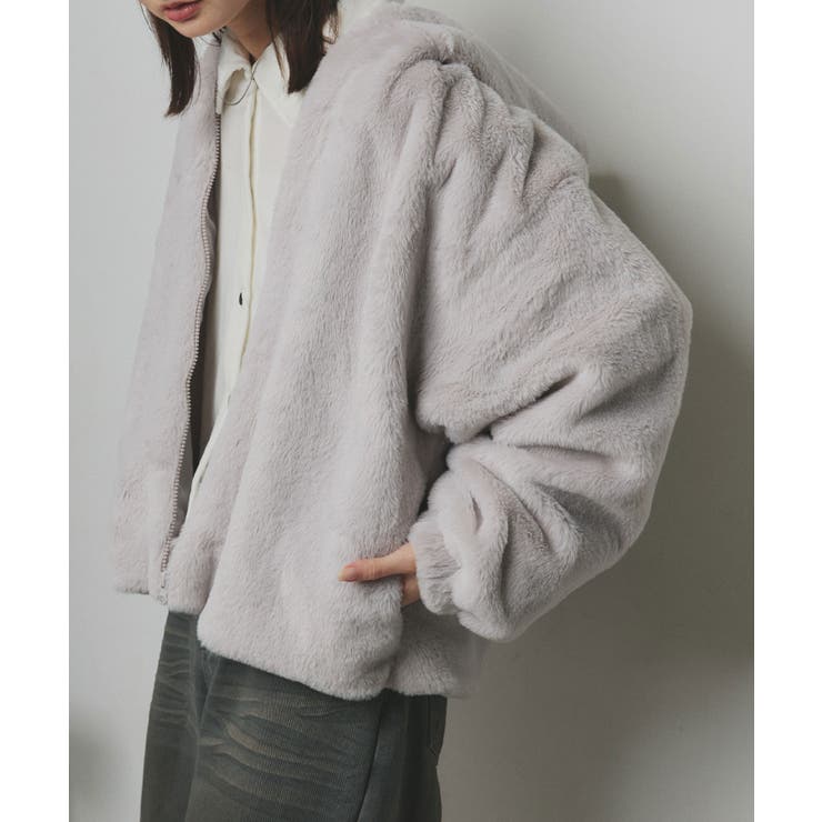 フード付きファーブルゾン | ad thie | 詳細画像30 