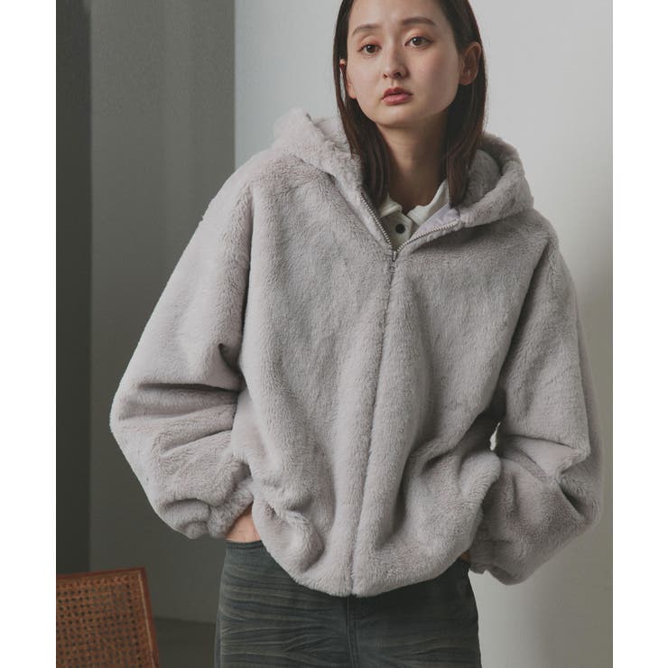 ザディグエヴォルテール　ファージャケット ブルゾン モコモコ フード付き ザディグエヴォルテール ファージャケット ブルゾン モコモコ フード