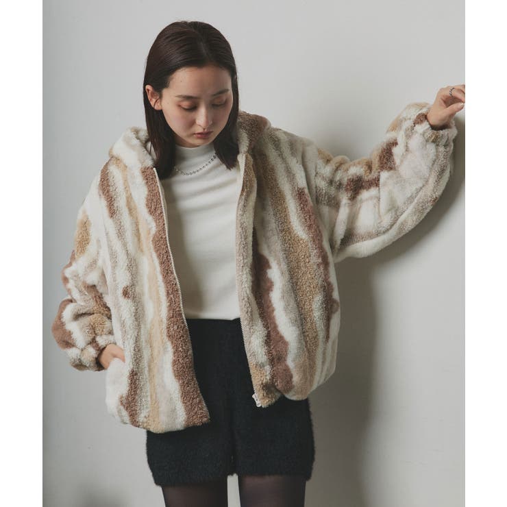 フード付きファーブルゾン | ad thie | 詳細画像44 