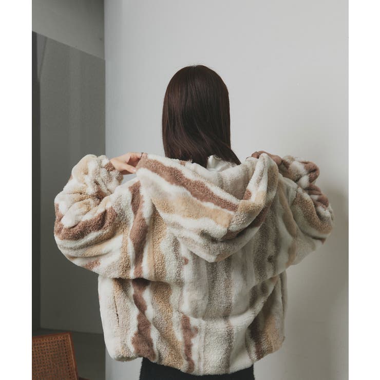 フード付きファーブルゾン[品番：ADEW0004245]｜ad thie（アドティエ