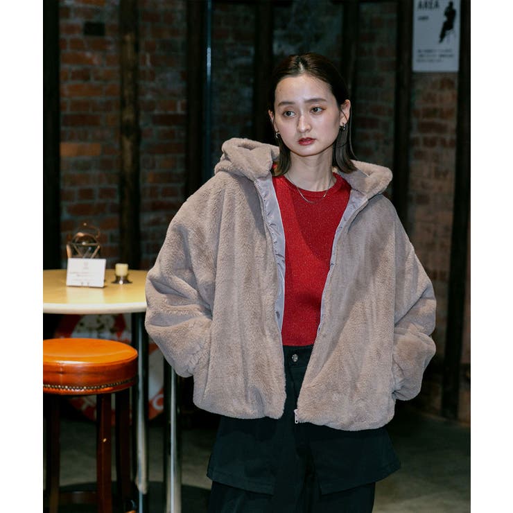 フード付きファーブルゾン | ad thie | 詳細画像51 