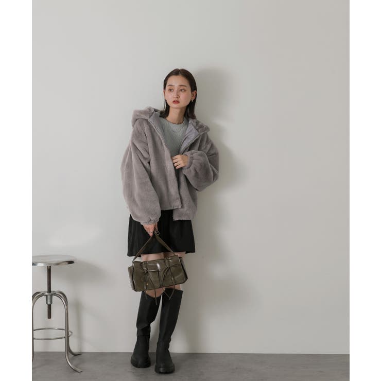 フード付きファーブルゾン | ad thie | 詳細画像53 