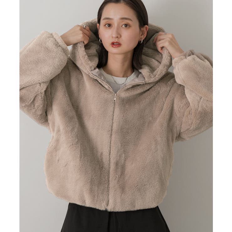 フード付きファーブルゾン[品番：ADEW0004245]｜ad thie（アドティエ