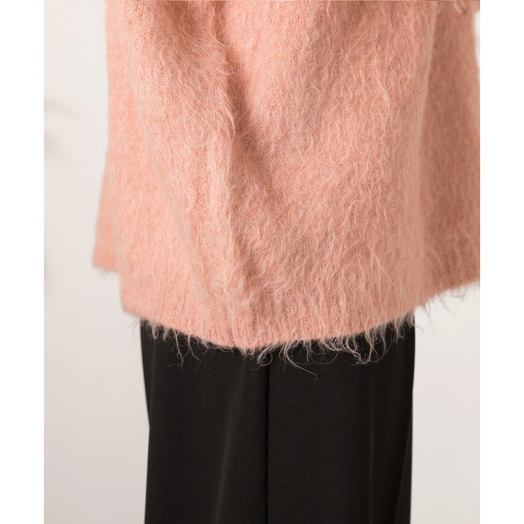 オーバーシルエット ふんわりシャギーニットカーデ | ad thie | 詳細画像9 