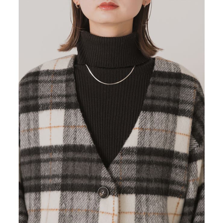 シャギーノーカラーコート | ad thie | 詳細画像20 