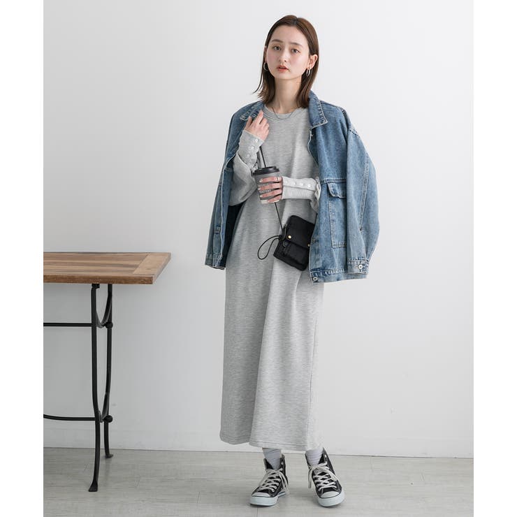 ボタンデザイン ボリュームスリーブワンピース | ad thie | 詳細画像13 