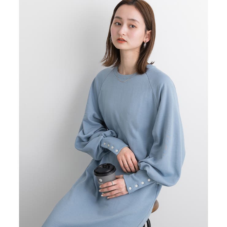 ボタンデザイン ボリュームスリーブワンピース | ad thie | 詳細画像20 