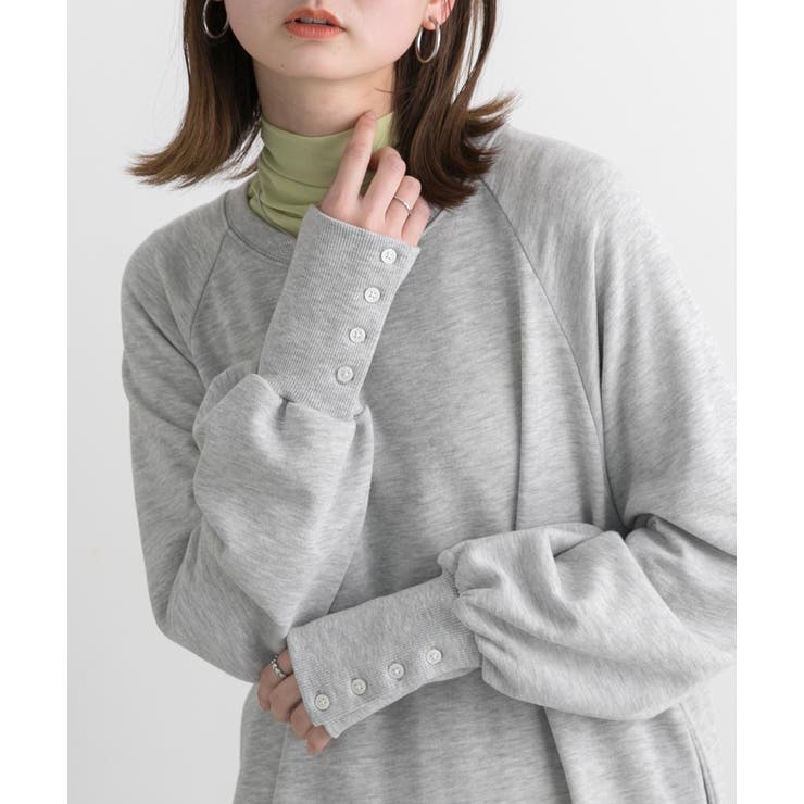 ボタンデザイン ボリュームスリーブワンピース | ad thie | 詳細画像5 