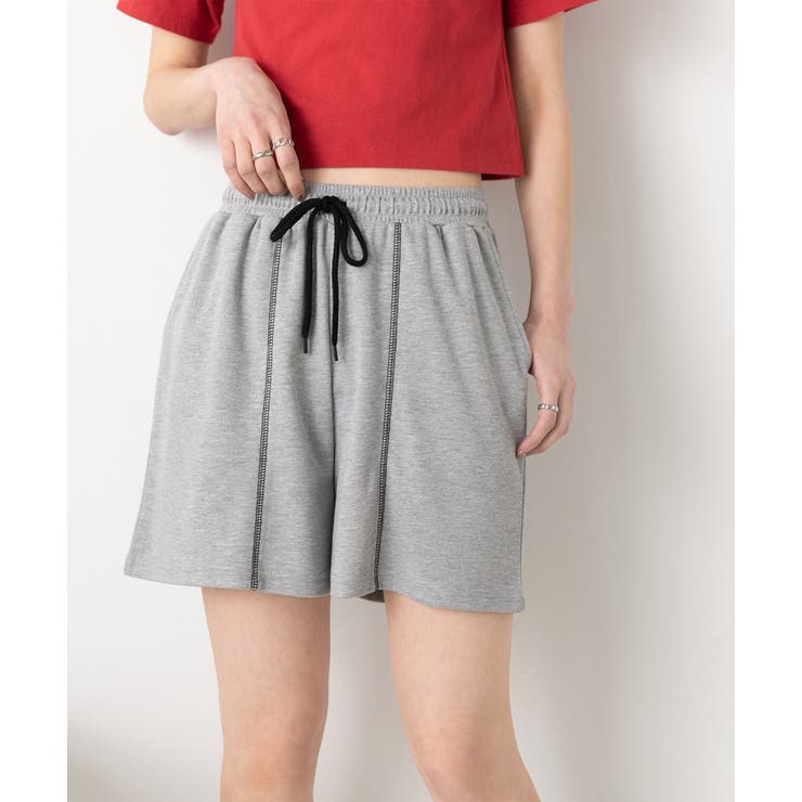 配色ステッチ スムースショートパンツ | ad thie | 詳細画像20 