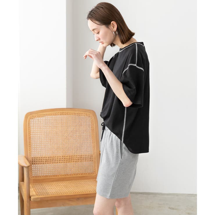 配色ステッチ スムースショートパンツ | ad thie | 詳細画像24 