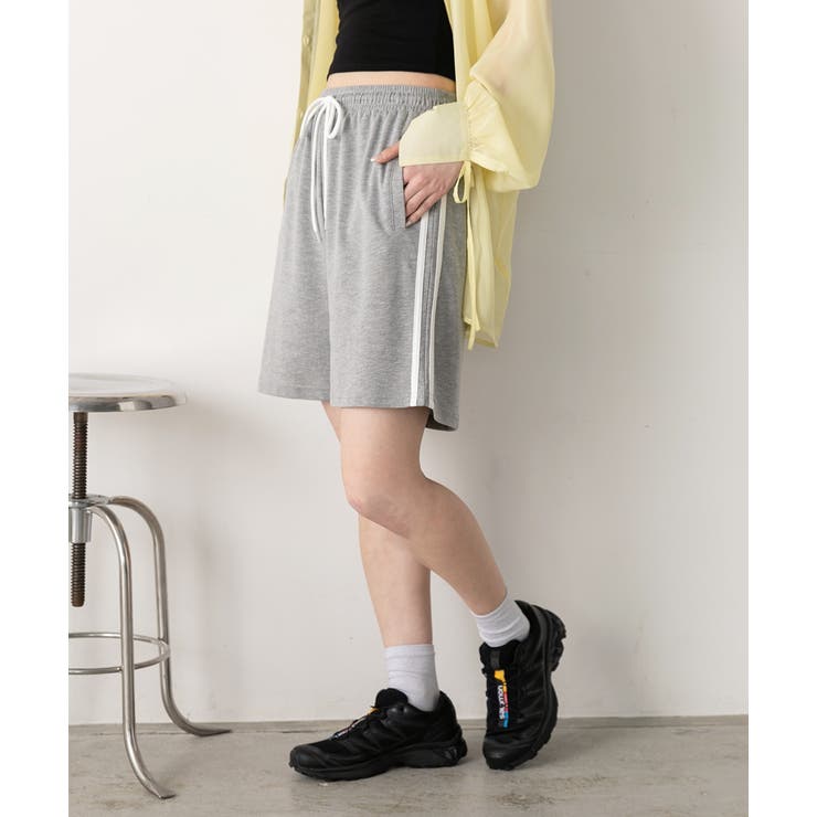 サイドライン スムースショートパンツ | ad thie | 詳細画像15 