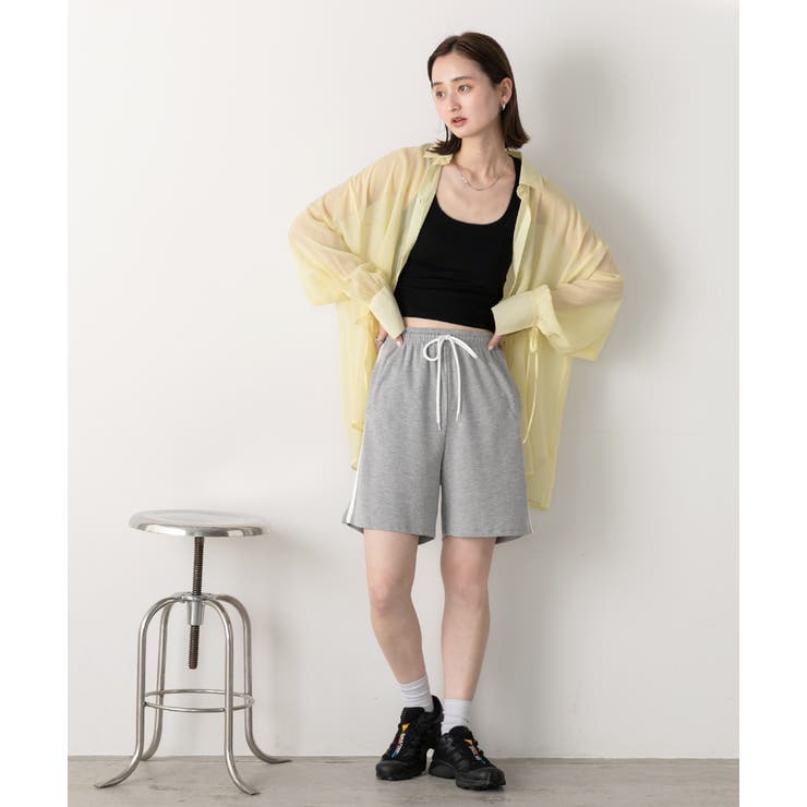 サイドライン スムースショートパンツ | ad thie | 詳細画像17 