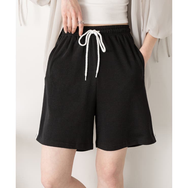 サイドライン スムースショートパンツ | ad thie | 詳細画像3 