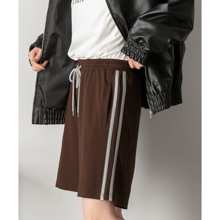 サイドライン スムースショートパンツ | ad thie | 詳細画像35 