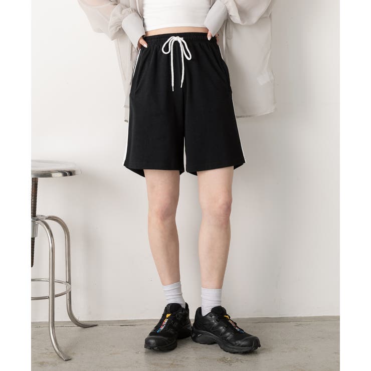 サイドライン スムースショートパンツ | ad thie | 詳細画像5 