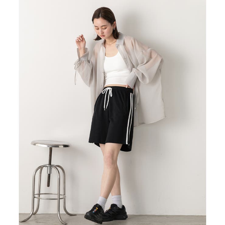 サイドライン スムースショートパンツ | ad thie | 詳細画像7 