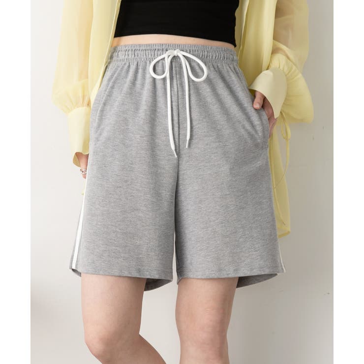 モクグレー | サイドライン スムースショートパンツ | ad thie