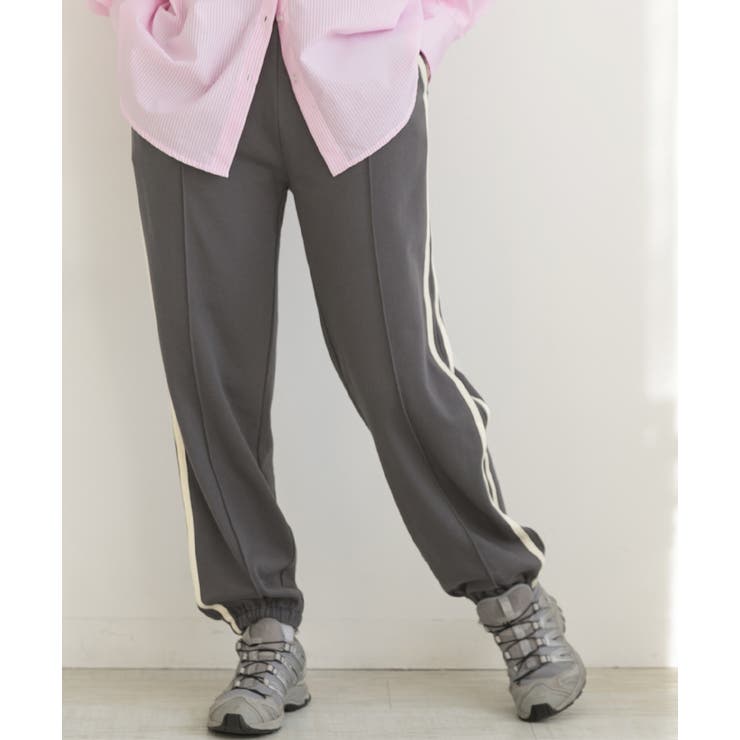 ピンタック サイドラインジョガーパンツ | ad thie | 詳細画像12 