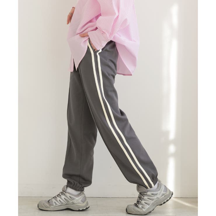 ピンタック サイドラインジョガーパンツ | ad thie | 詳細画像13 