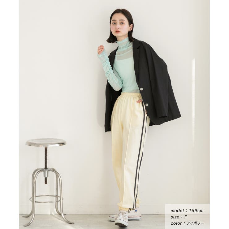 ピンタック サイドラインジョガーパンツ | ad thie | 詳細画像18 