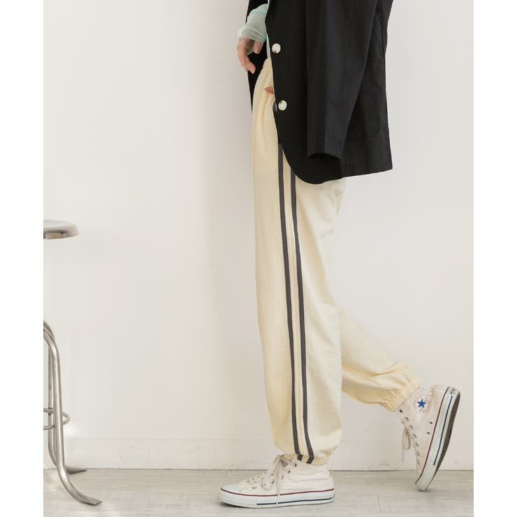 ピンタック サイドラインジョガーパンツ | ad thie | 詳細画像21 